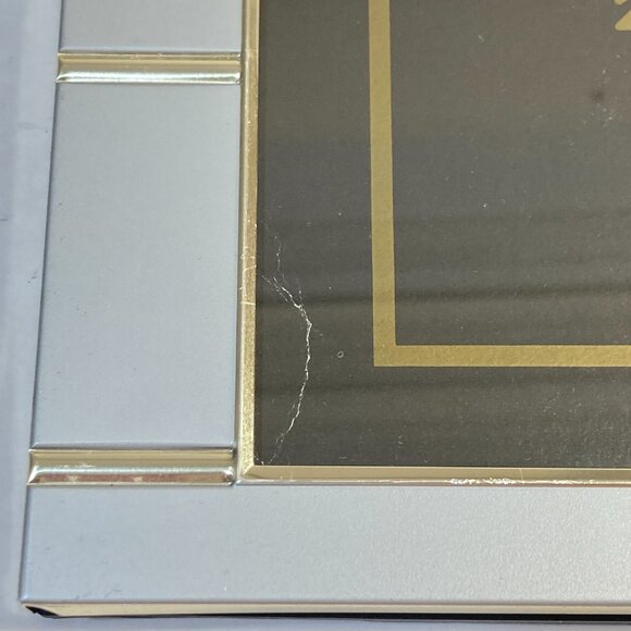 Vintage MCM Silver Gold Aluminum Metal Photo Picture Frame 8 X 10" Minimalist - Picture 15 of 16